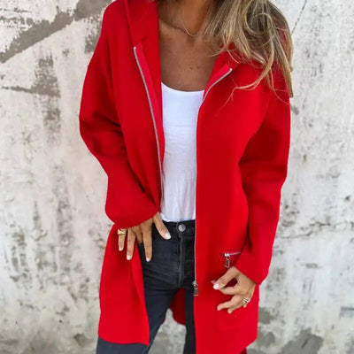 Nina - Lange Sweatshirtjacke