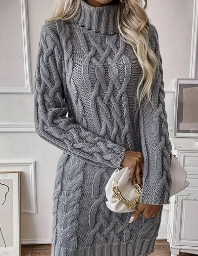Ava - Strickkleid mit Rollkragen