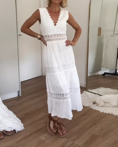 Selly - Elegantes Kleid für Damen mit V-Ausschnitt