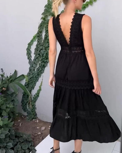 Selly - Elegantes Kleid für Damen mit V-Ausschnitt