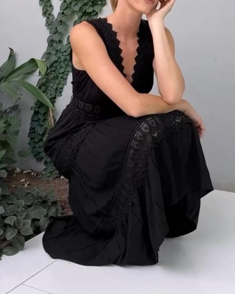 Selly - Elegantes Kleid für Damen mit V-Ausschnitt