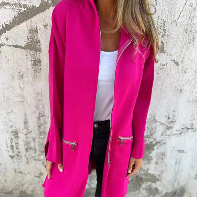 Nina - Lange Sweatshirtjacke