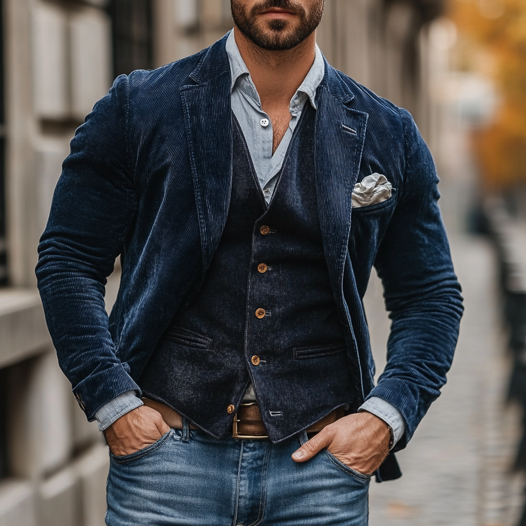 Alessio - Klassischer Blazer und Weste