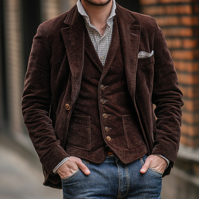 Alessio - Klassischer Blazer und Weste